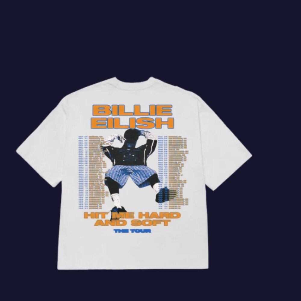 NEW! Billie Eilish HIT ME HARD AND SOFT Tour Tee T-Shirt Size L